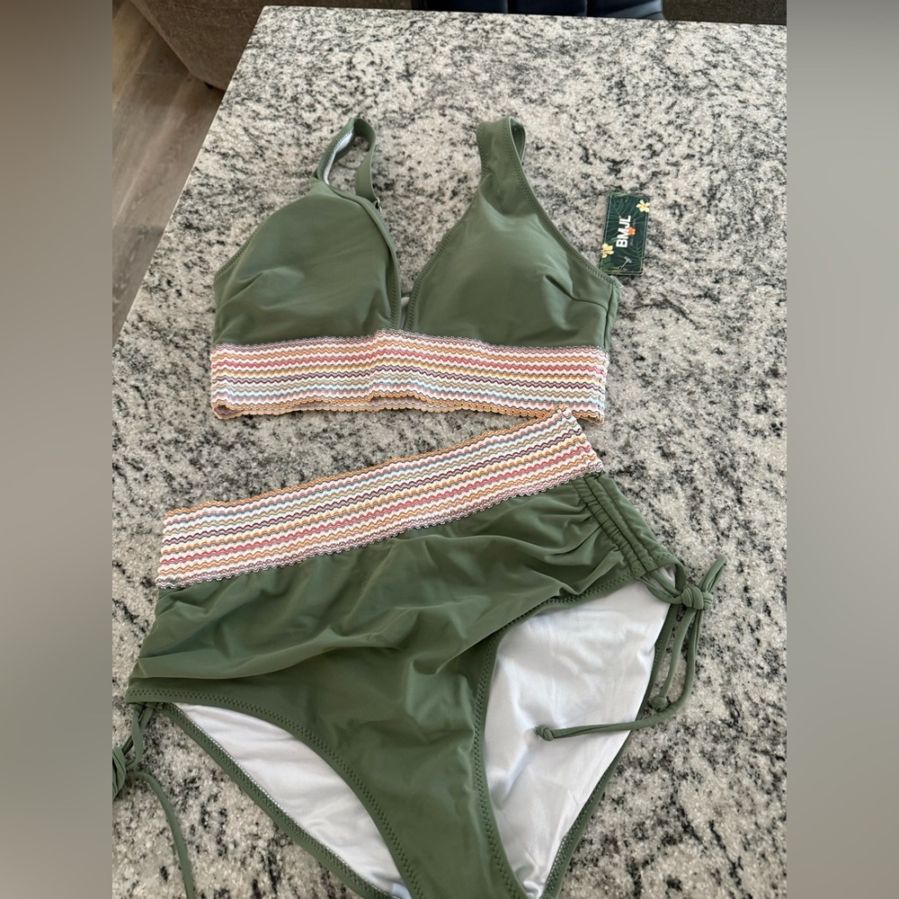Blooming Jelly Sage Green Bikini for Swim size Large
